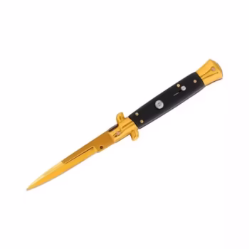 Set trei bricege cu arc, DEPOX®, design italian clasic, husă inclusă, 22 cm, auriu/multicolor