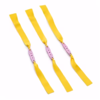 Set 5 benzi de schimb pentru praștie, DEPOX®, cauciuc plat premium, galben,0.5 mm