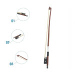 Arcus pentru vioara 1/4, lemn, fibre sintetice, maro, 55 cm