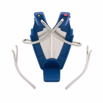 Dispozitiv Ascutit Cutite Sharp Easy si Mini Menghina din Fonta, prindere de masa, set 2 in 1, Albastru/Gri