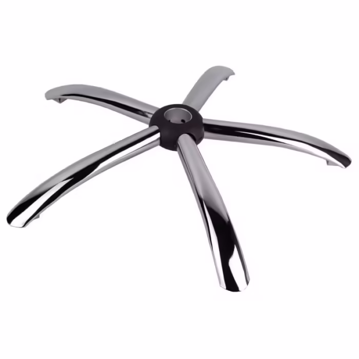 Baza metalica pentru scaun directorial, 58 cm, argintie
