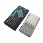 Cantar digital de buzunar DEPOX®, afisaj LCD, protectie plastic, 12 cm, 200g maxim, argintiu