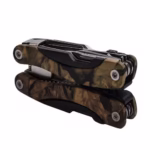 Cleste multifunctional DEPOX®, Survival Gear, otel inoxidabil, 10 functii, 22 cm, camuflaj, husa inclusa