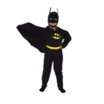 Costum Batman cu muschi, masca si pelerina, carnaval, 7-9 ani, 120-130 cm