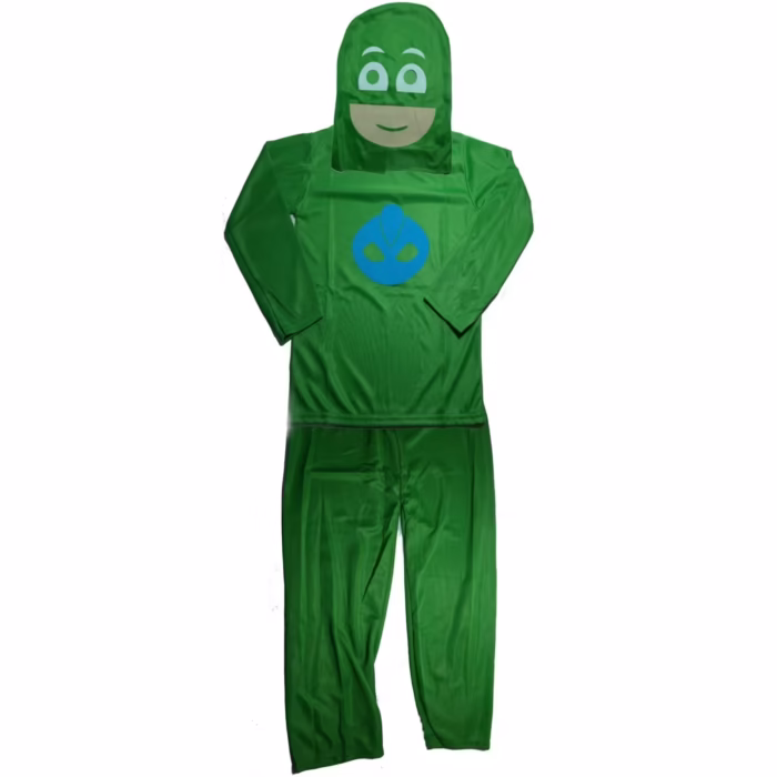 Costum Eroi in Pijamale, PJ Masks, pentru copii, Șopi Greg, verde, 5-7 ani, 110-120 cm