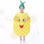Costum fruct Ananas, DEPOX®, galben, marime universala