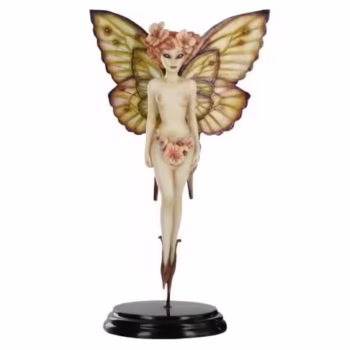 Figurina decorativa DEPOX® editie limitata, Zana Primaverii, rasina, lucrata manual, 15 cm, multicolor