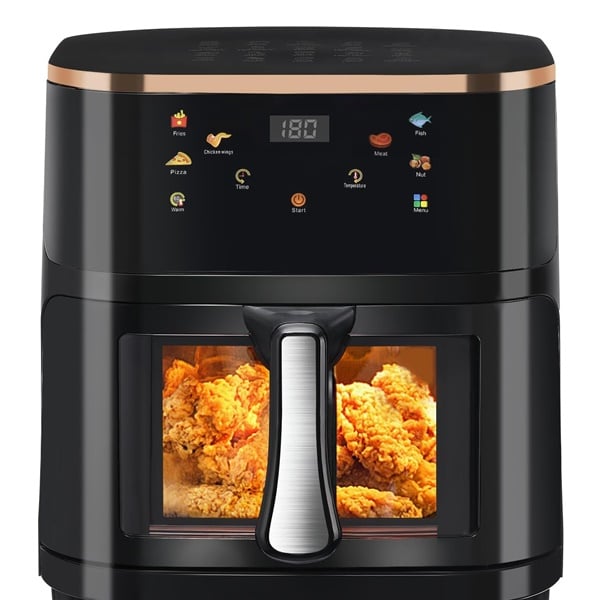 Friteuza cu Aer Cald 10L, Fereastra Vizuala si Ecran Tactil Inteligent, 2400 W Friteuza cu Aer Cald 10L, Fereastra Vizuala si Ecran Tactil Inteligent, 2400 W