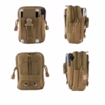 Geanta tactica militara, poliester, capacitate 1 l, 18 cm, bej