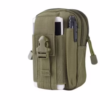 Geanta tactica militara, poliester, capacitate 1 l, 18 cm, verde