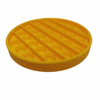 Jucarie antistres, Pop it, silicon, 13 cm, galben