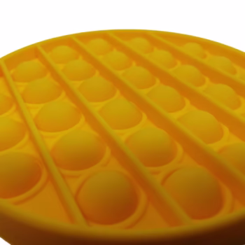 Jucarie antistres, Pop it, silicon, 13 cm, galben