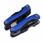 Mini cleste multifunctional, Survival Instict, otel inoxidabil, 9 functii, 14 cm, husa inclusa, albastru