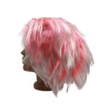 Perucă Damă pentru Carnaval, Păr Scurt, Alb-Roz