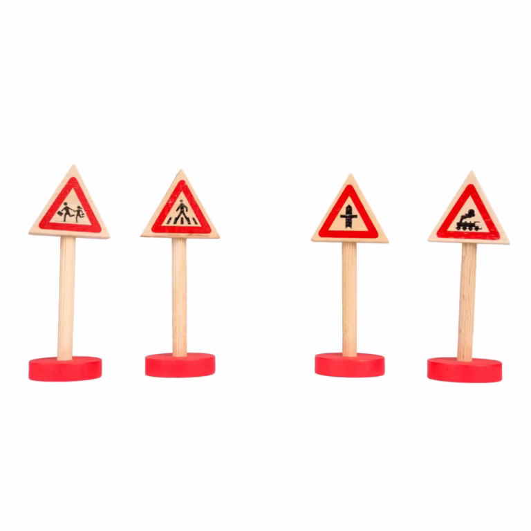 Set 13 semne de circulatie din lemn 11,5 cm – Pic Poc