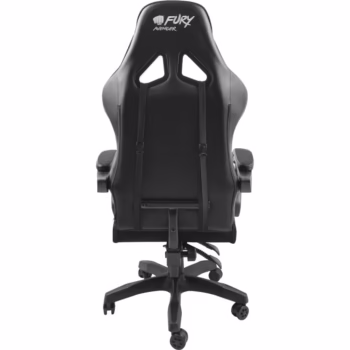 Scaun gaming, Fury, Poliester/Piele ecologica, Negru