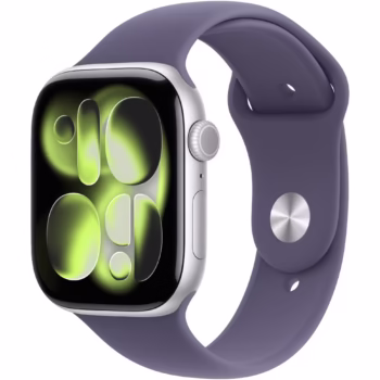 Apple Watch 11 GPS, Carcasa Silver Aluminium 42mm, Purple Fog Sport Band – S/M