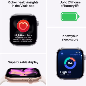 Apple Watch 11 GPS + Cellular, Carcasa Slate Titanium 42mm, Slate Milanese Loop