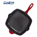 Tigaie Grill Heinner Red Line 26.5×4.5CM din Fonta Emailata Rosu