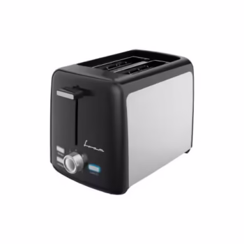 Prajitor de paine FRAM FTP-800SSBK, 800W, capacitate 2 felii, 7 niveluri de rumenire, tavita detasabila pentru firimituri, Negru