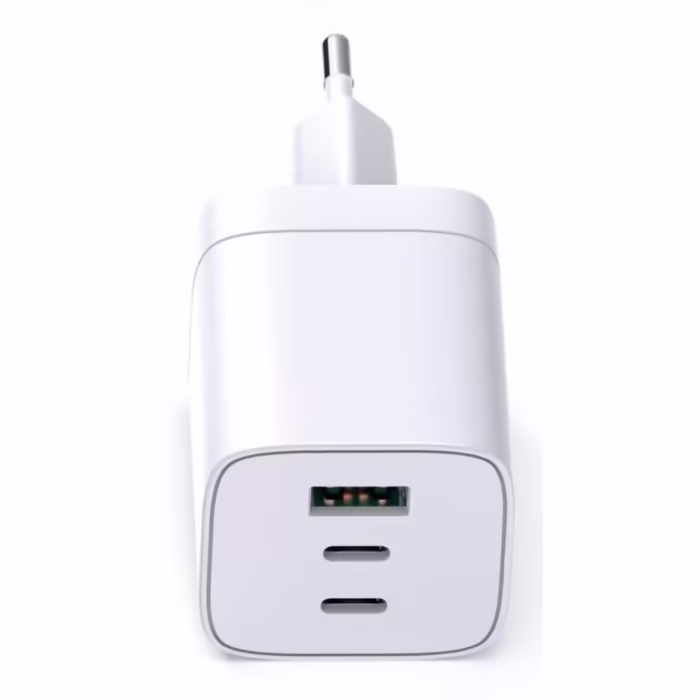 Încărcător Serioux USB-C 2+USB-A 65W, protecție supratensiune, dimensiuni 83x40x40mm
