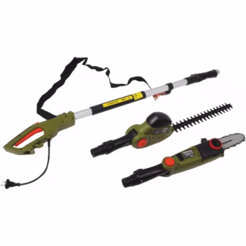 Unealta electrica multifunctionala 2 in 1 pentru gradina Heinner VMT001,drujba/motofierastrau 750 W,trimmer gard viu 550 W,maner telescopic 128 – 197 cm