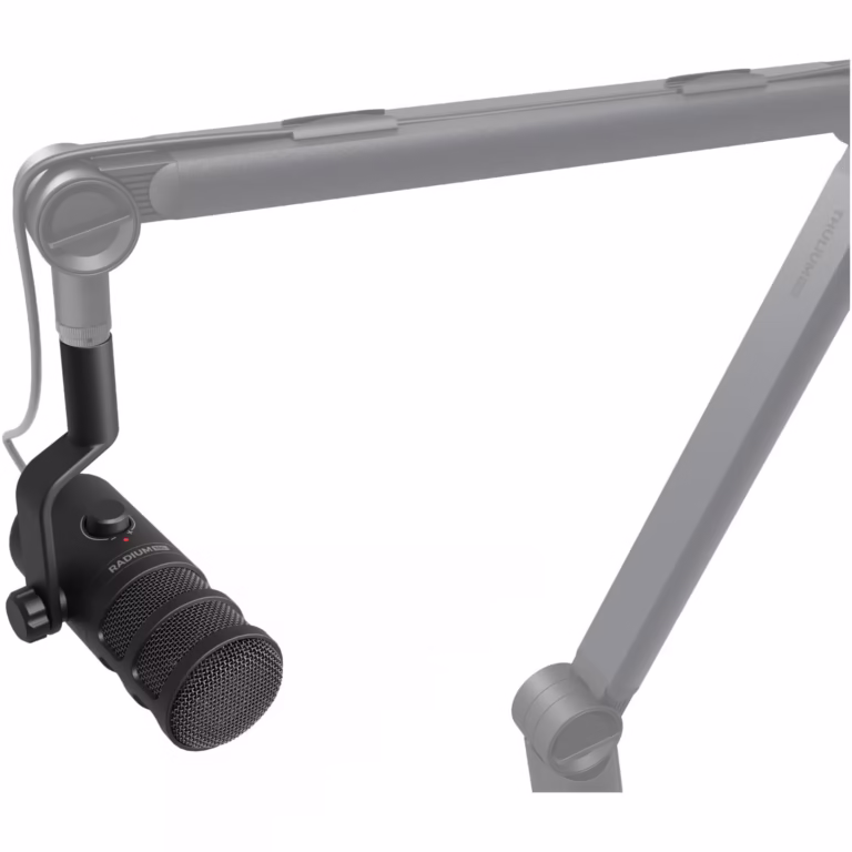 Microfon Genesis Radium 350D, tip Dynamic, model cardioid, suport fix, conectivitate USB-C, raspuns in frecventa 60 – 14.000 Hz, sensibilitate48 dB, lungime cablu 250 cm, negru