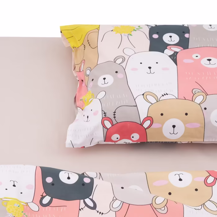 Lenjerie de pat pentru o persoana Animals Heinner Home, 100% bumbac 144 TC, 2 piese