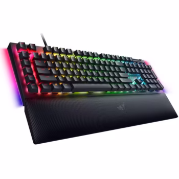 Tastatura mecanica gaming BlackWidow V4 (Green Switch), taste ABS, layout US, iluminare RGB, cu 6 butoane customizabile, suport pentru incheietura magnetic, negru