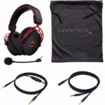 Casti gaming HyperX Cloud Alpha, drivere 50mm Dual Chamber, microfon detasabil cu noise cancelling, certificat Discord/TeamSpeak, spuma cu memorie, multiplatforma, negru/rosu