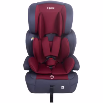 Scaun auto tip inaltator cu isofix pentru copii U-Grow, 76-150CM, R129, rosu