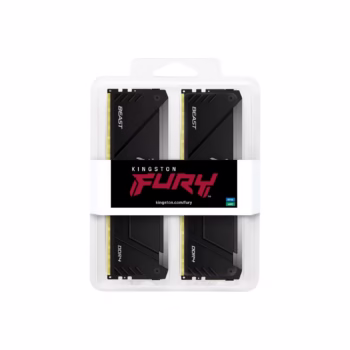 Memorie Kingston FURY Beast RGB Black XMP, 32GB (2x16GB) DDR4, 3200MT/s, CL16