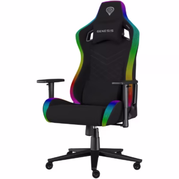 Scaun gaming Genesis TRIT 660, material textil, iluminare RGB, inaltime ajustabila, spatar ajustabil, Negru