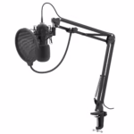 Microfon Genesis Radium 400 G2 Studio, tip condenser, model cardioid, suport fix, conectivitate USB-C, USB-A, raspuns infrecventa 20 – 20000 Hz, sensibilitate -29 dB, lungime cablu 250 cm,negru