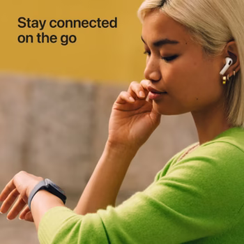 Apple Watch SE (2025), GPS + Cellular, Carcasa Midnight Aluminium 44mm, Midnight Sport Band – M/L