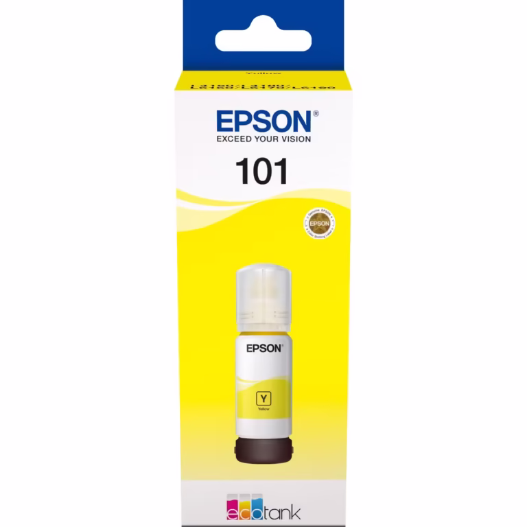 Flacon cerneala Epson 101 EcoTank Galben (70ml) pt Epson EcoTank L4150, L4160, L4260, L4266, L4360, L4366, L6160, L6170, L...