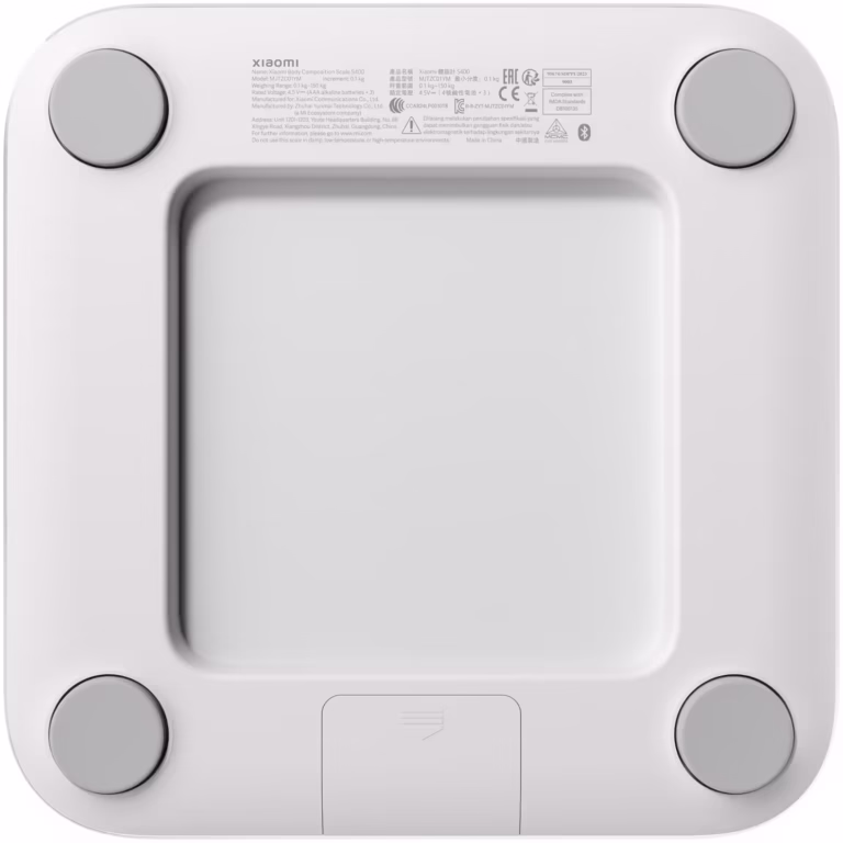 Cantar inteligent Xiaomi Body Composition Scale S400 BHR7793GL, 25 functii, aplicatie Xiaomi, capacitate de stocare pana la 36 profile max 150KG, alb