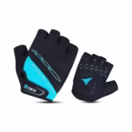 Manusi B-RACE cu gel Negru/Turcoaz, L