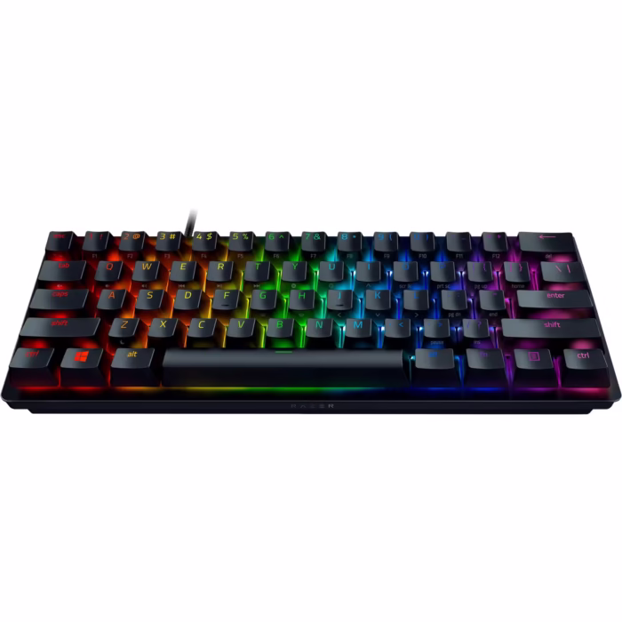 Tastatura gaming mecanica Razer Huntsman Mini, iluminare Chroma RGB, switch optic Purple, Negru