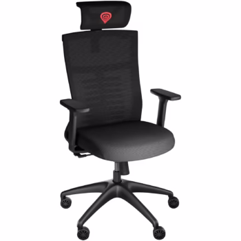 Scaun Gaming Genesis ASTAT 200 G2, Ergonomic, Tesatura Mesh PureFlow, Spatar Exoschelet Ajustabil 135°, Tetiera si Cotiere Ajustabile 3D, Max 120 kg., Roti 60mm cu Invelis CareGlide Antiscratch, Negru