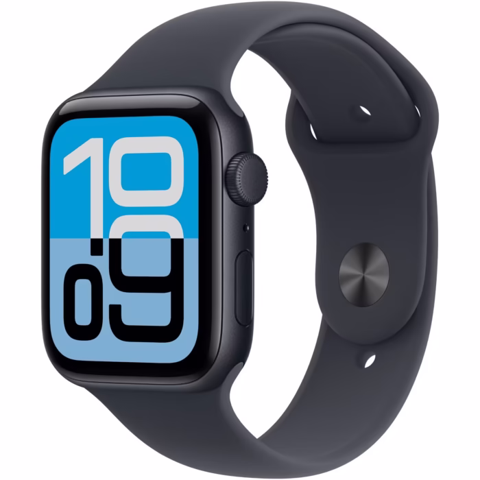 Apple Watch SE (2025), GPS, Carcasa Midnight Aluminium 40mm, Midnight Sport Band – S/M