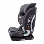 Scaun auto pentru copii U-Grow Goldfix Plus, I-Size, R129, cu isofix, 76-150 cm, boxa bluetooth, gri