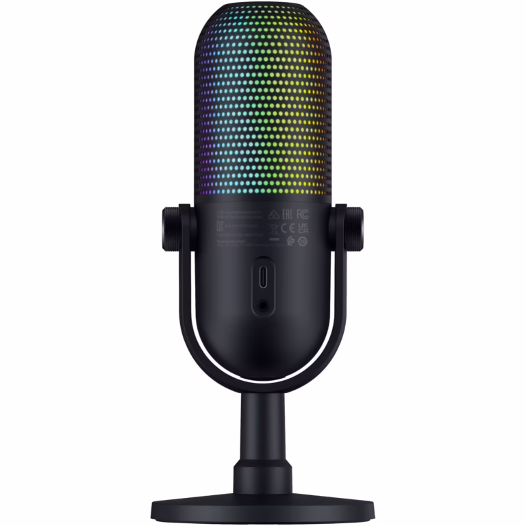 Microfon Razer Seiren V3 Chroma RGB USB, frecventa raspuns 20 Hz -20000 Hz, sensibilitate 34 Db, Negru