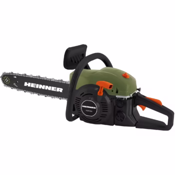 Drujba (motofierastrau) cu lant pe benzina Heinner VMF004, 2.4 CP, 45 CC, 1800 W, 40 cm lungime lama, easy start, 0.56 l benzina