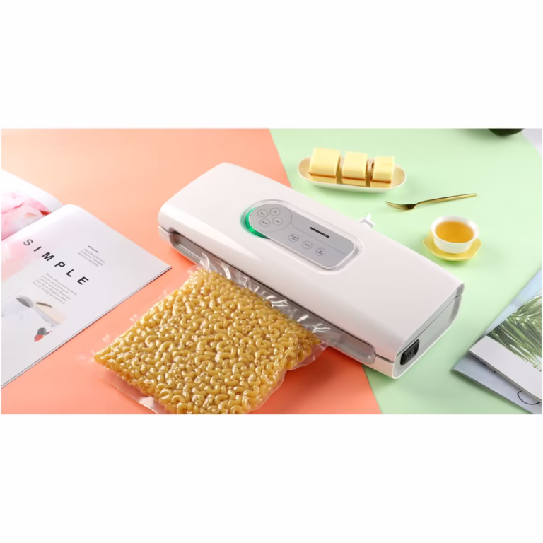 Aparat de vidat si sigilat Heinner HAV-140WH, vidare uscata/ umeda, functie marinare, sistem racire banda sigilare, furtun pentru caserole, mini-cutter incorporat, comptaibil cu pungi latime 30 cm, capacitate vidare: 7-8 l/ min, 0.6 bar, 140W, alb