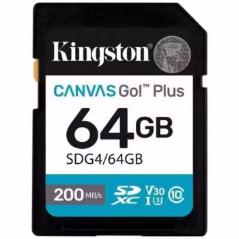 Card SDXC Kingston Canvas Go Plus Gen4 64GB C10 UHS-I U3 V30