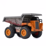 Basculanta de jucarie FUN TRUCK, Momki, cu lumini si sunete, negru+portocaliu+gri, 3ani+