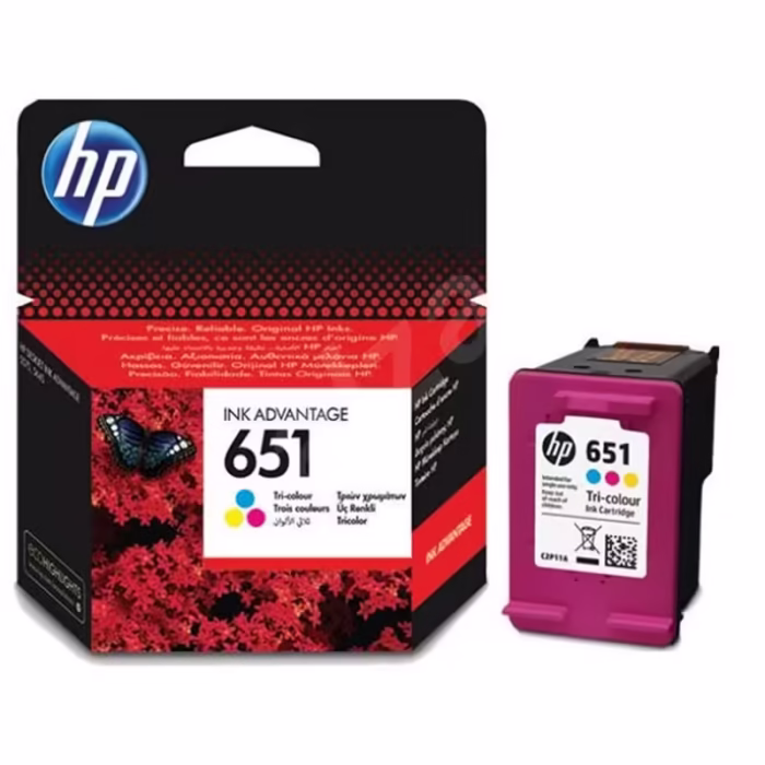 Cartus cerneala HP 651 Tri-color, Original, InkAdvantage, ~300pag, pt HP OfficeJet 202