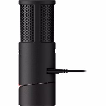 Microfon HyperX SoloCast 2 pentru gaming si creatori de continut, condensator, USB-C, senzor Tap-to-Mute cu indicator LED,...