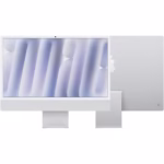 Sistem Desktop PC iMac 24″ (2024) cu procesor Apple M4, 10 nuclee CPU and 10 nuclee GPU, 24″, Retina 4.5K, Nano-texture glass, 16GB, 256GB SSD, Silver